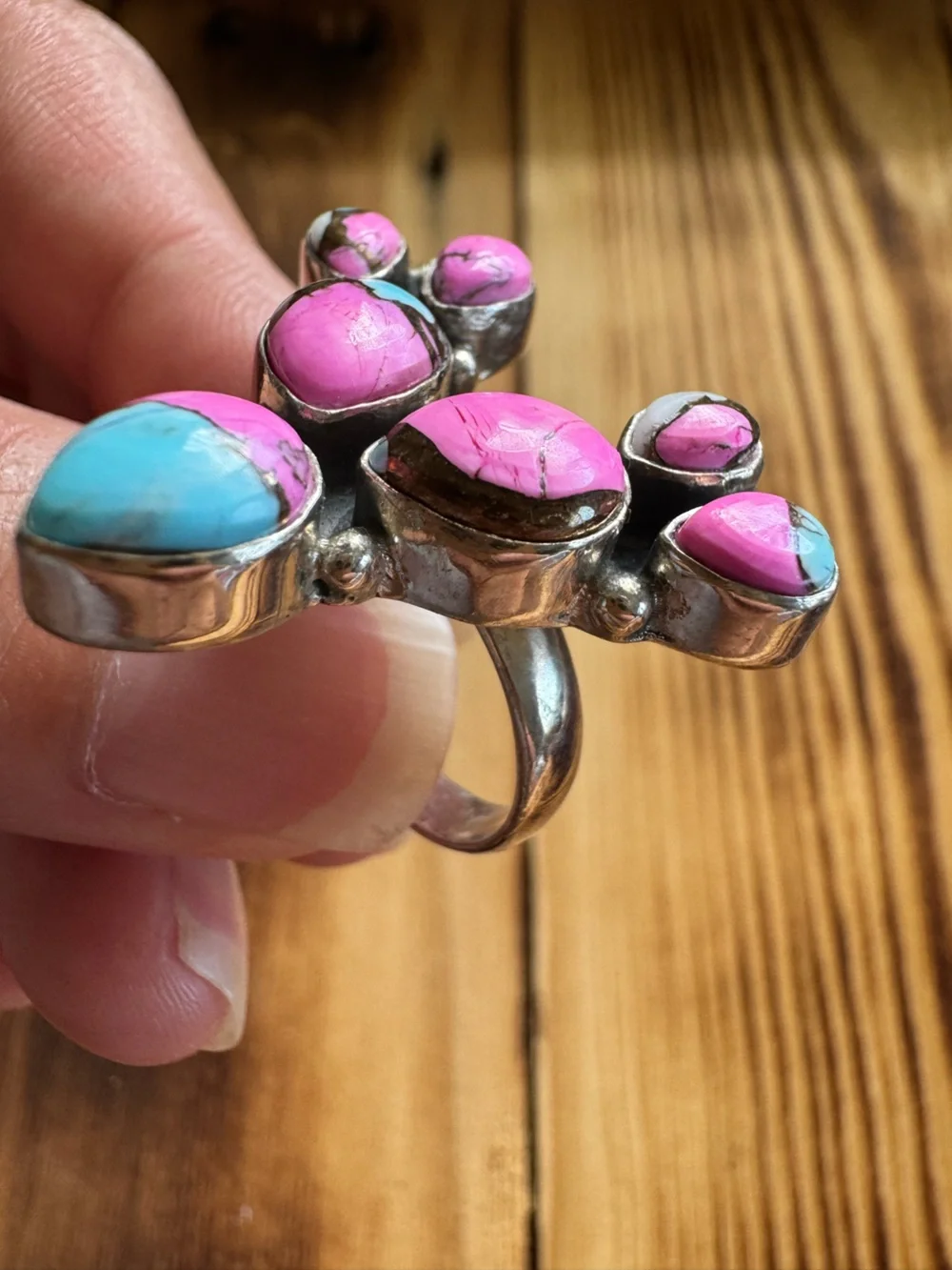 Cotton Candy Cactus Ring
